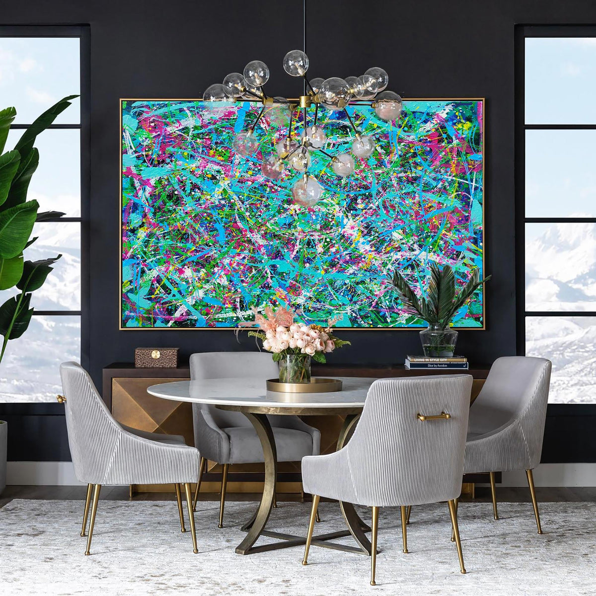 Vibrant Abstract Expressionist Oil Painting