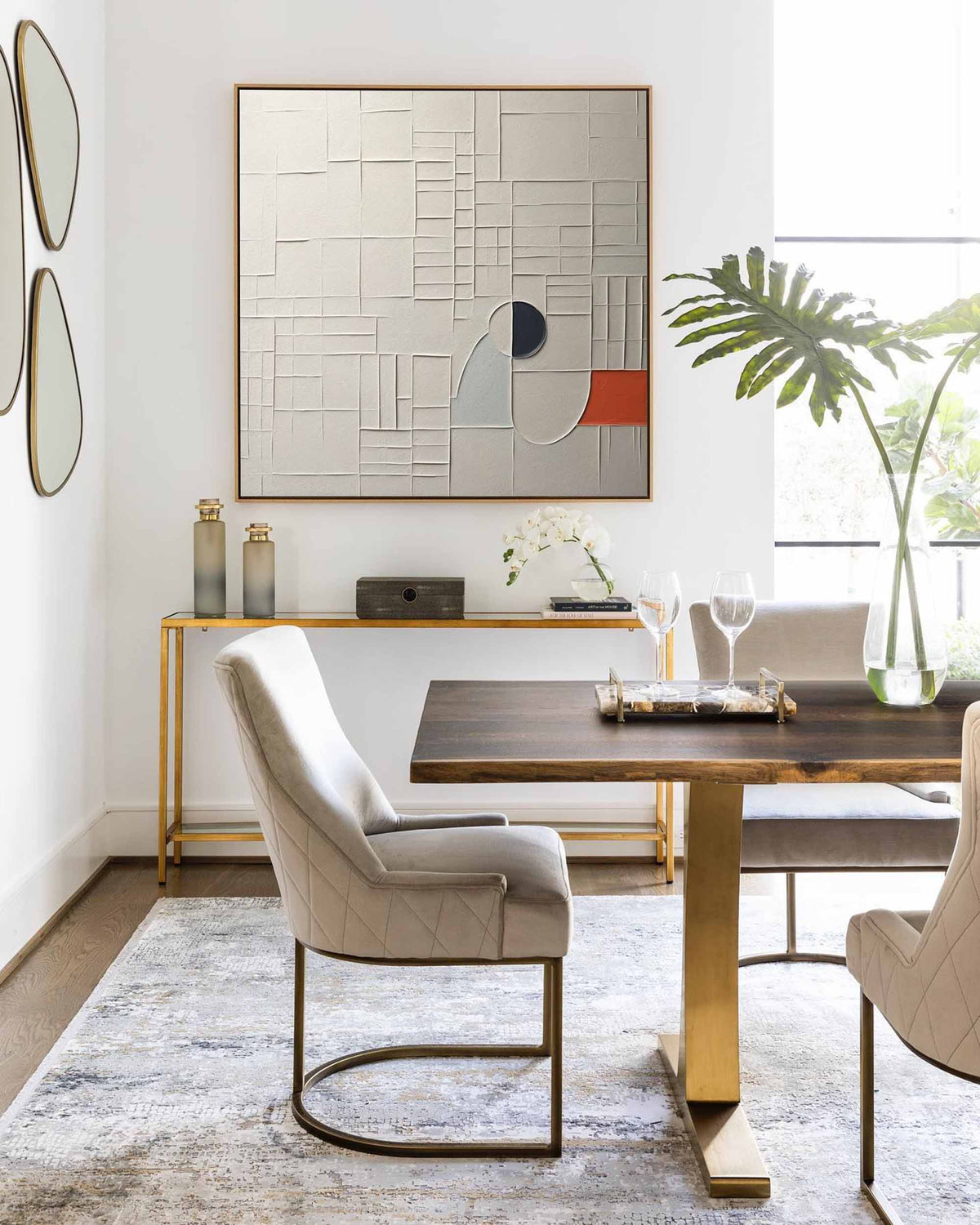 Wall Art Plaster Wabi-Sabi Geometric Abstract