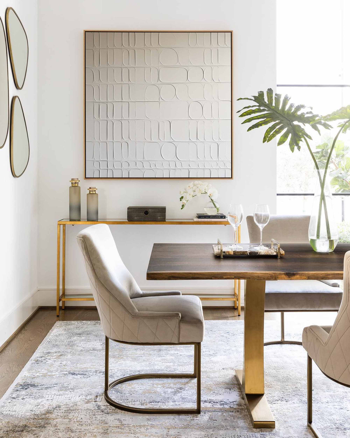 Minimalist Geometric Bas-Relief Wall Art