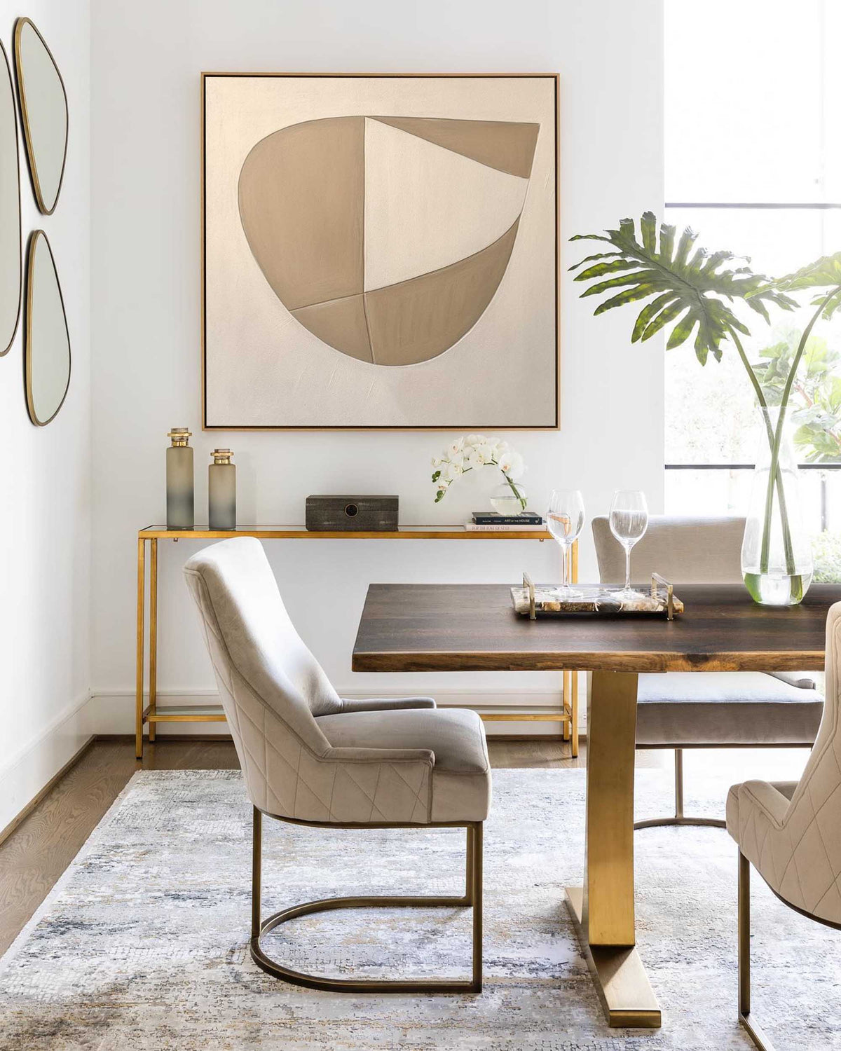 Neutral Organic Shapes Minimalist Painting