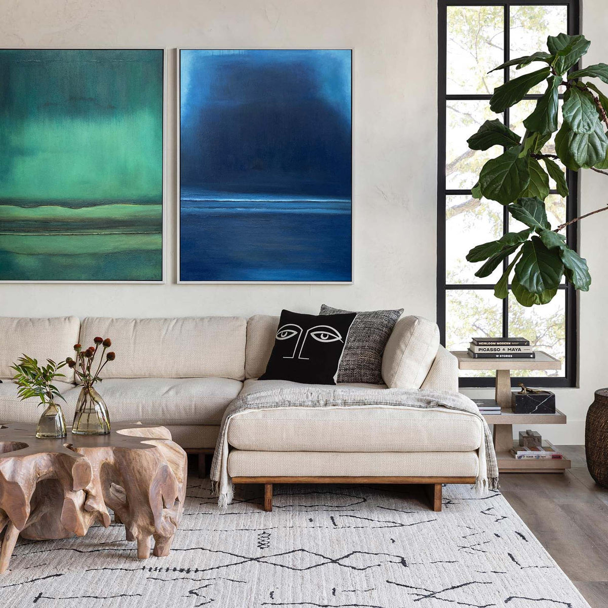 Minimalist Landscape Diptych Wall Art