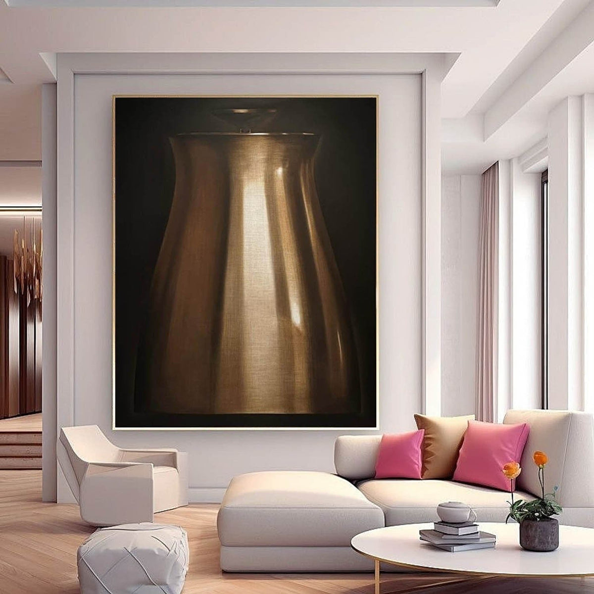 Wall Art Luxe Textured Metallic Vase