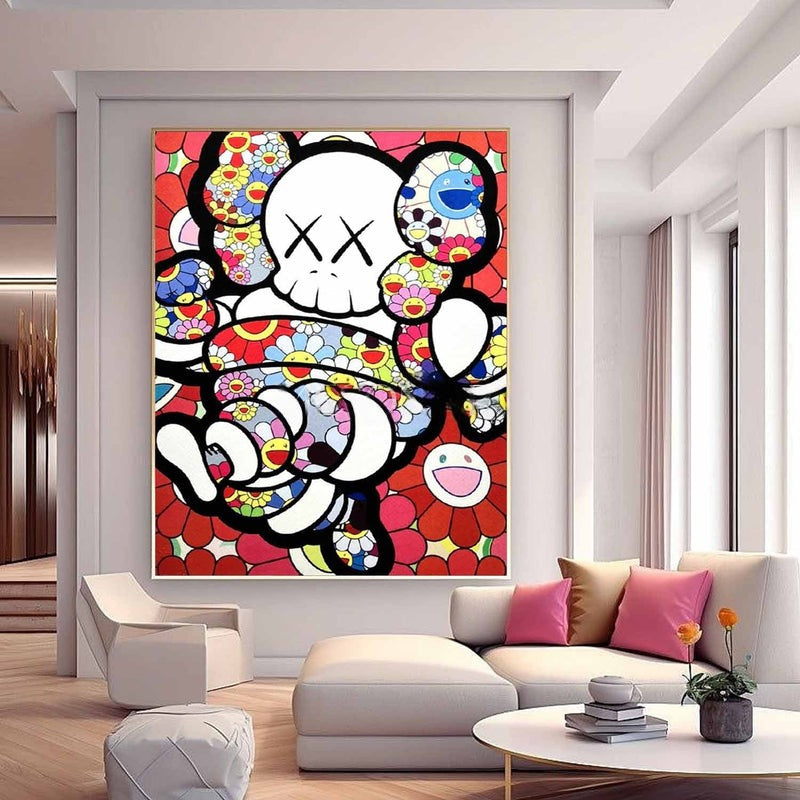 Wall Art Playful Textured KAWS