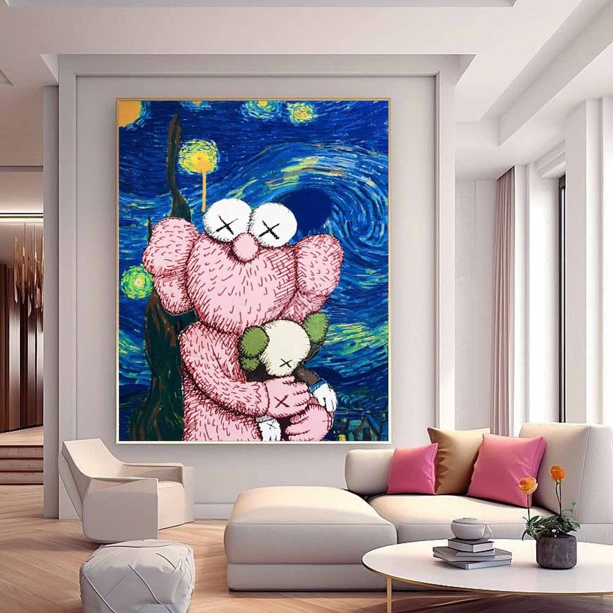 Wall Art Square Pop Art KAWS Inspired Starry Night
