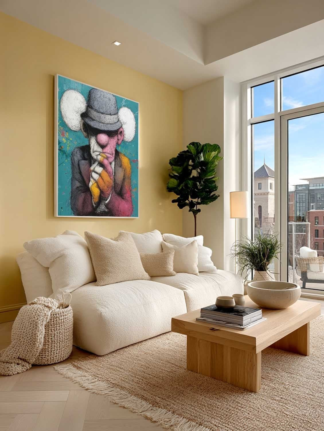 Kaws Gangster Pop Art Painting Modern - Neutralighting