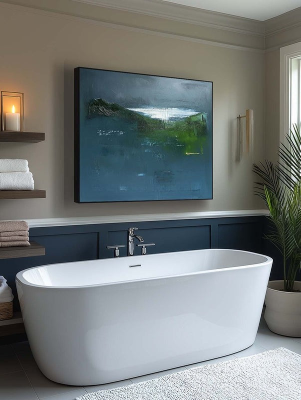 Wall Art Serene Textured Misty Green