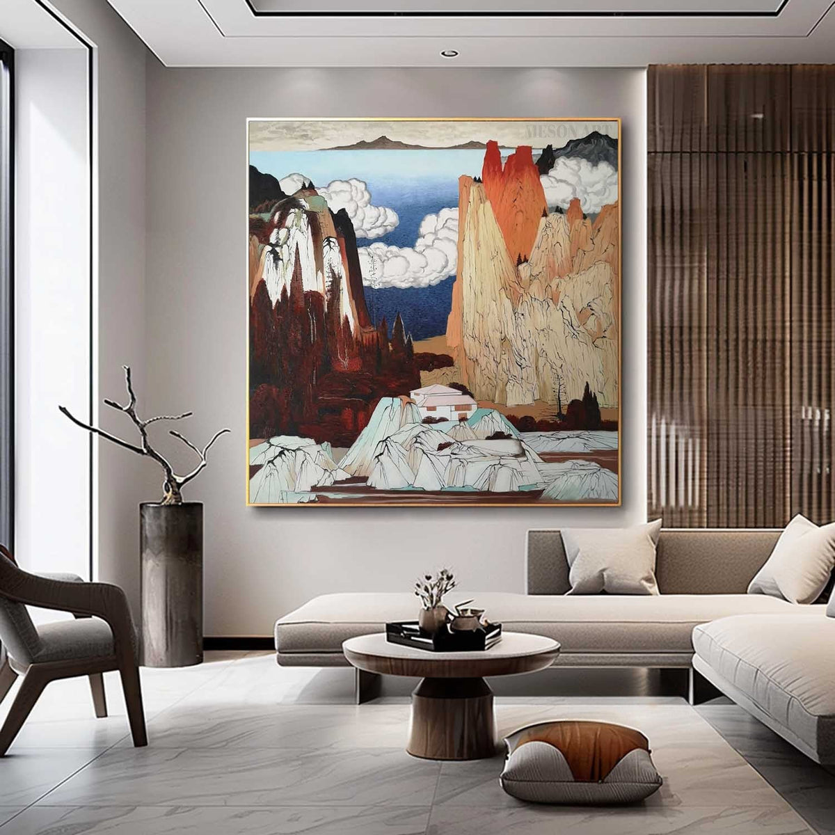 Modern Hyperrealism Fauvist Landscape Oil Painting