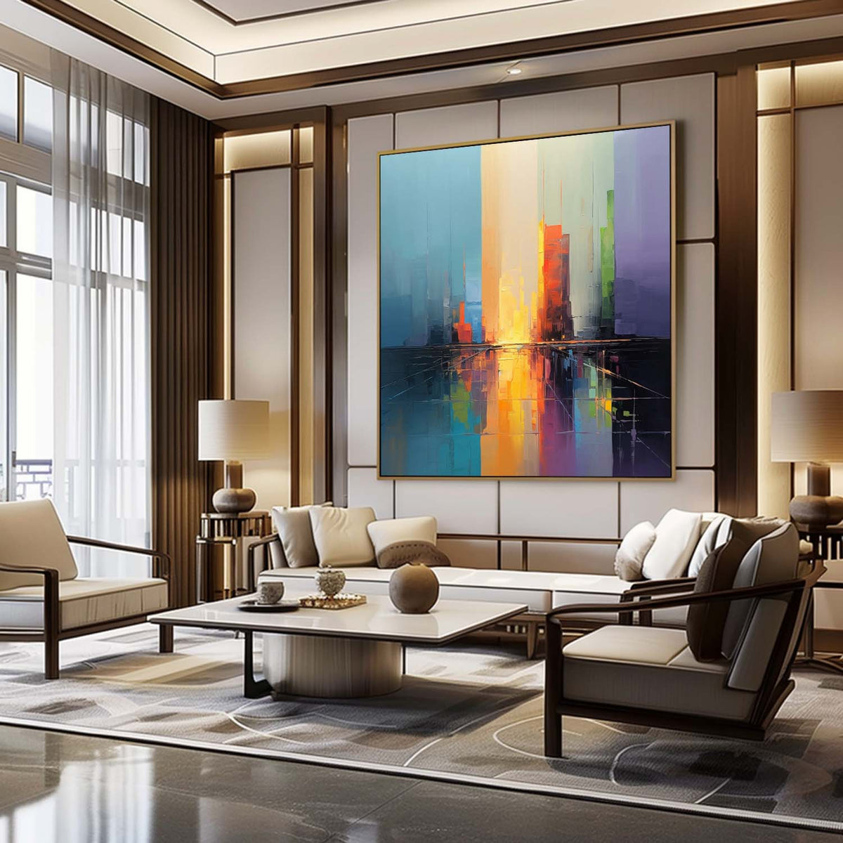 Wall Art Square Graffiti Abstract Metropolis