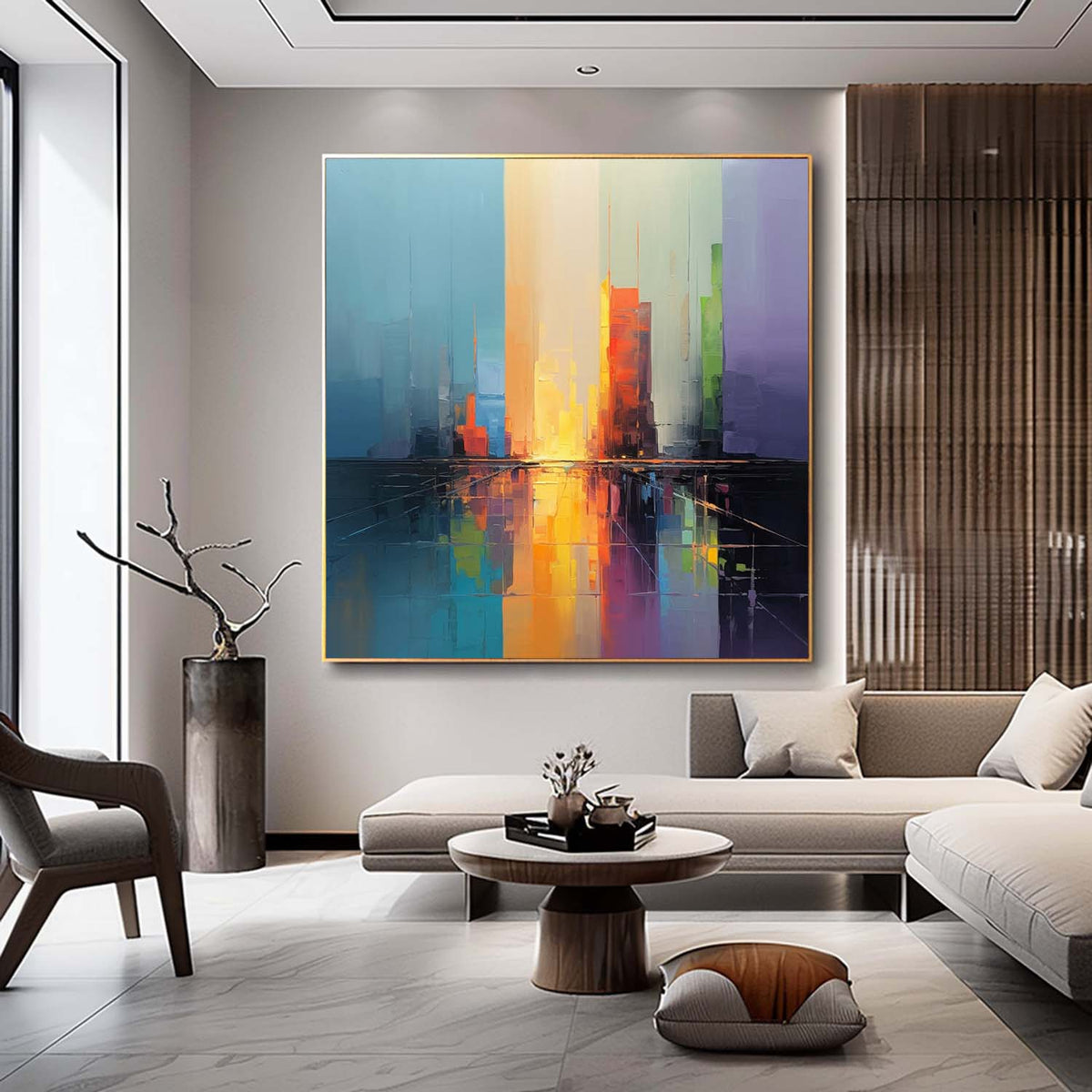Wall Art Square Graffiti Abstract Metropolis