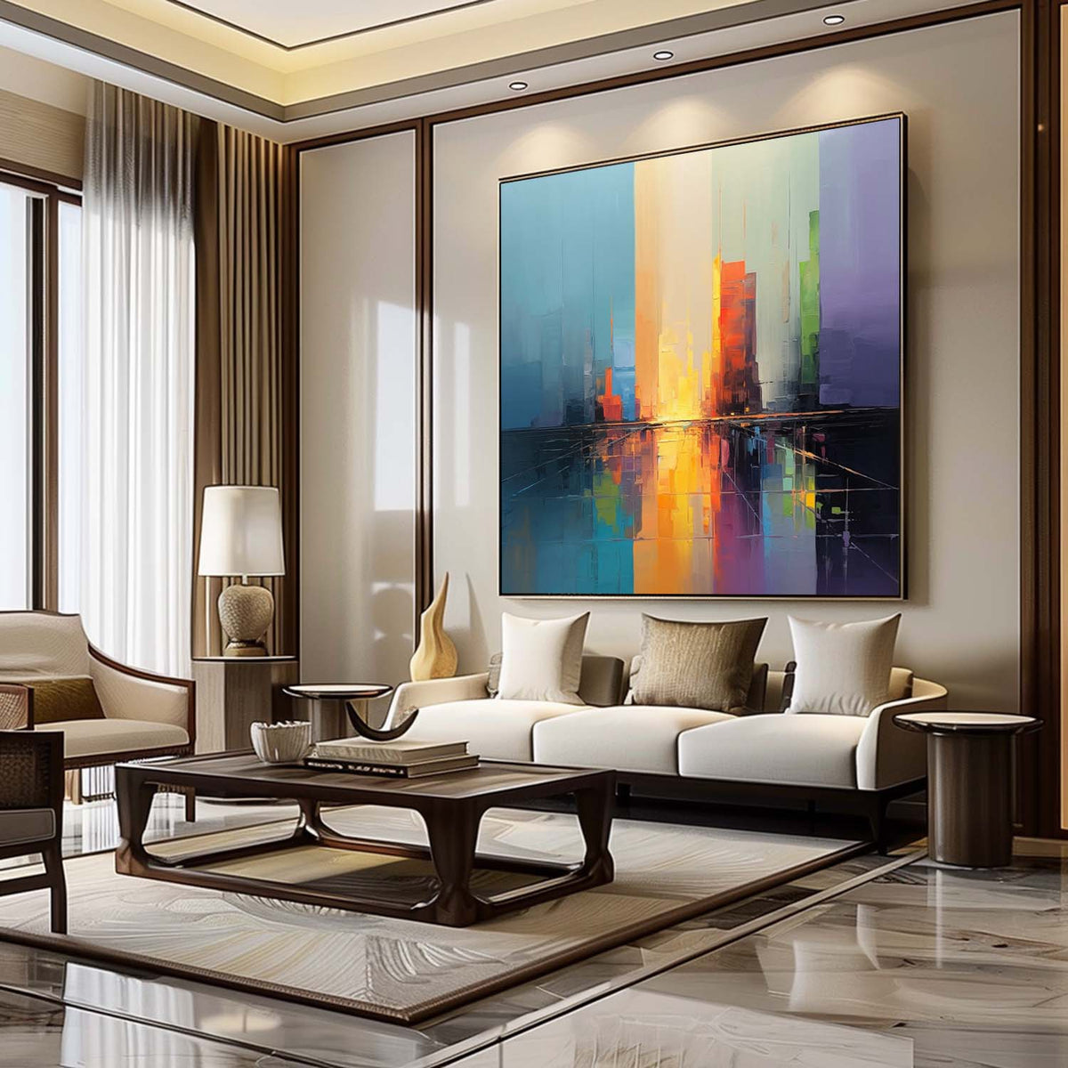 Wall Art Square Graffiti Abstract Metropolis