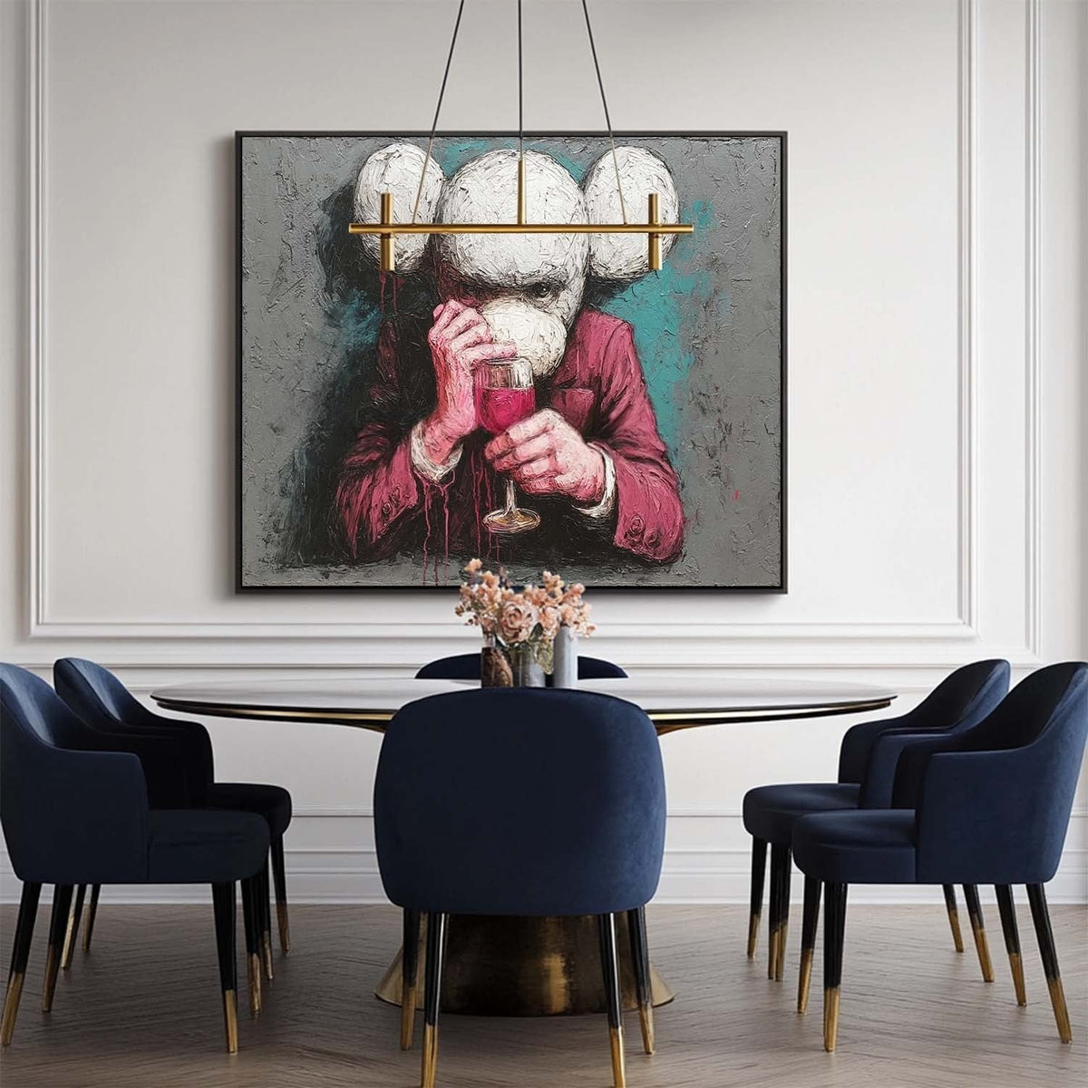 Wall Art Bold Textured Kaws Companion