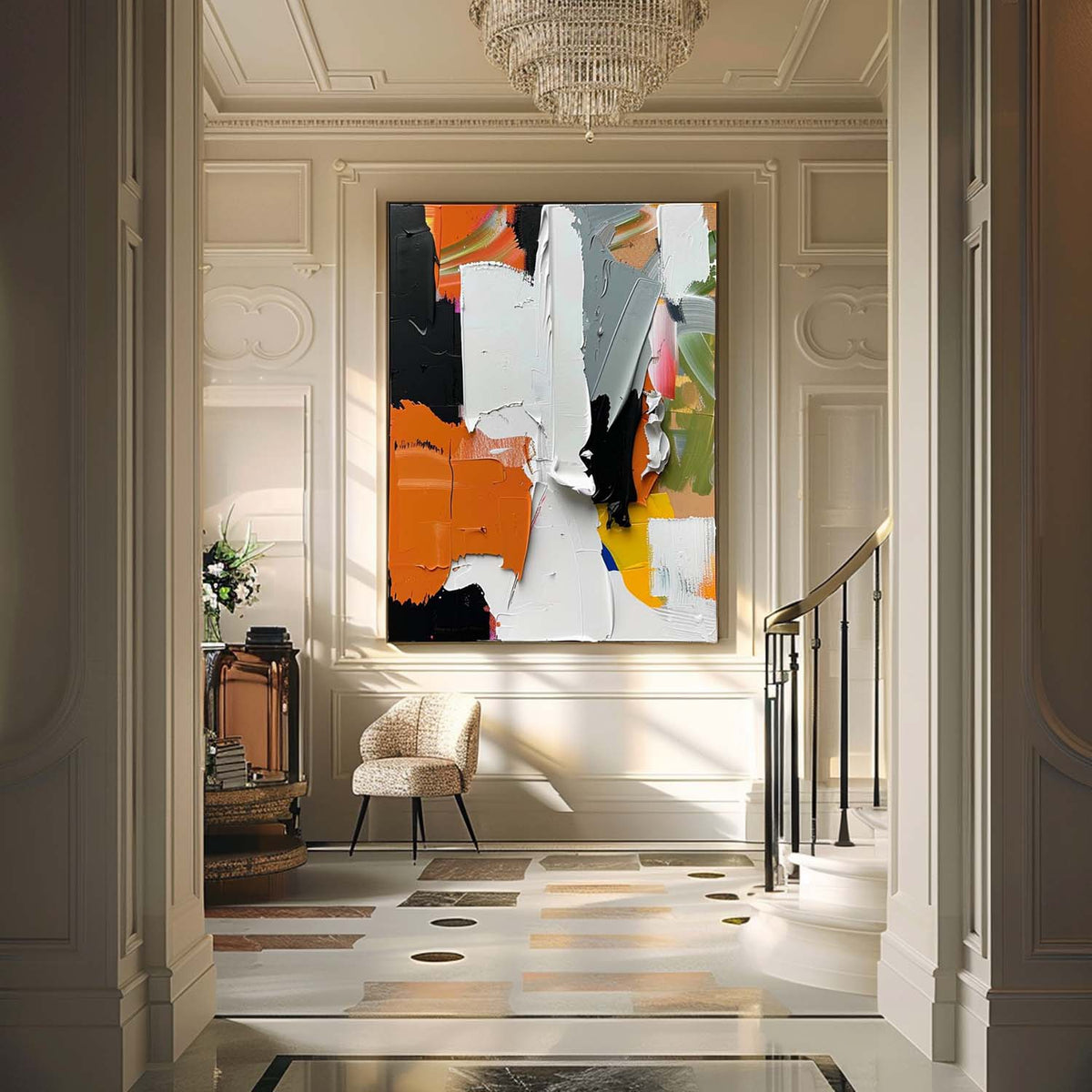 Bold Impasto Abstract Oil Painting