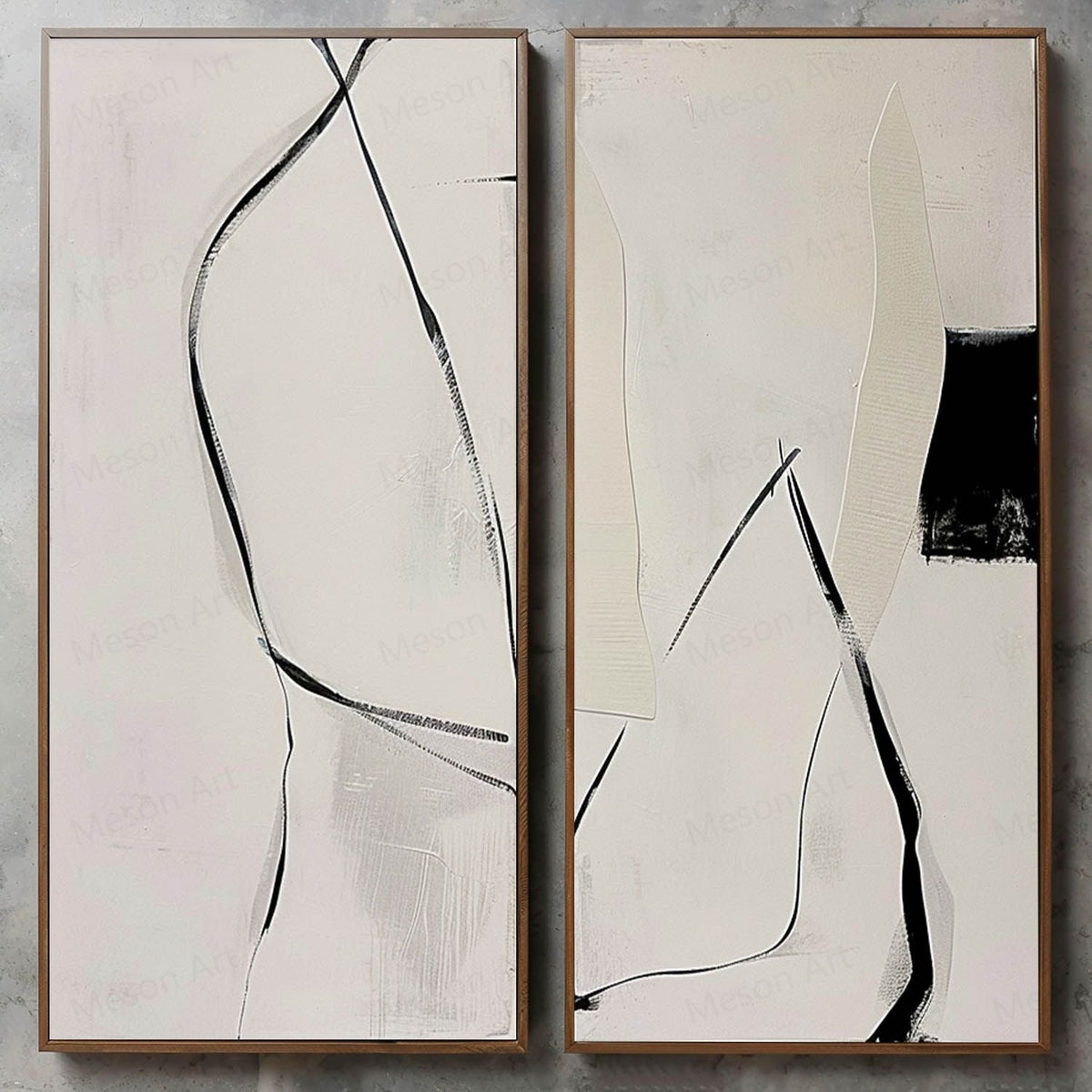 Wall Art Minimalist Linear Wabi-Sabi Serene