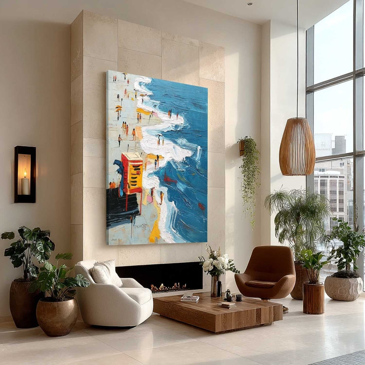 Wall Art Vibrant Beach Lifeguard