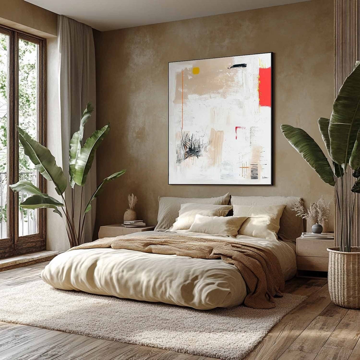 Wall Art Square Abstract Minimalist Art Luxury