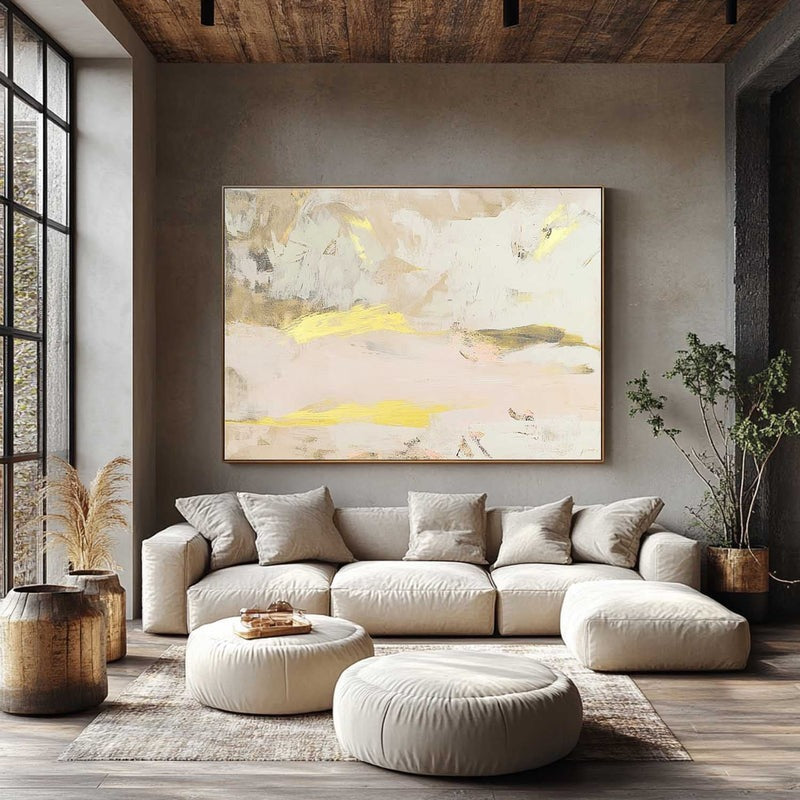 Wall Art Soft Textured Layered Gold