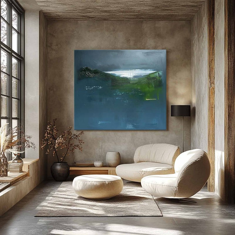 Wall Art Serene Textured Misty Green