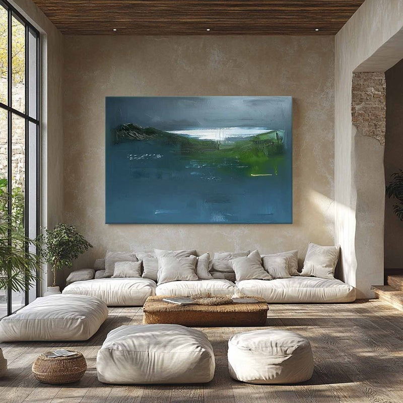 Wall Art Serene Textured Misty Green