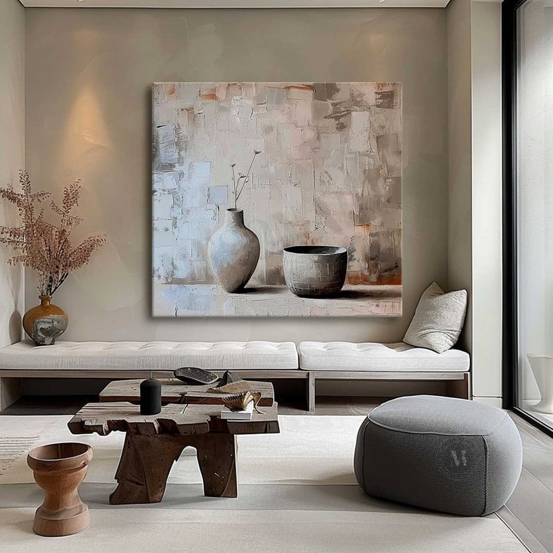 Wall Art Square Wabi-Sabi Still Life Painting