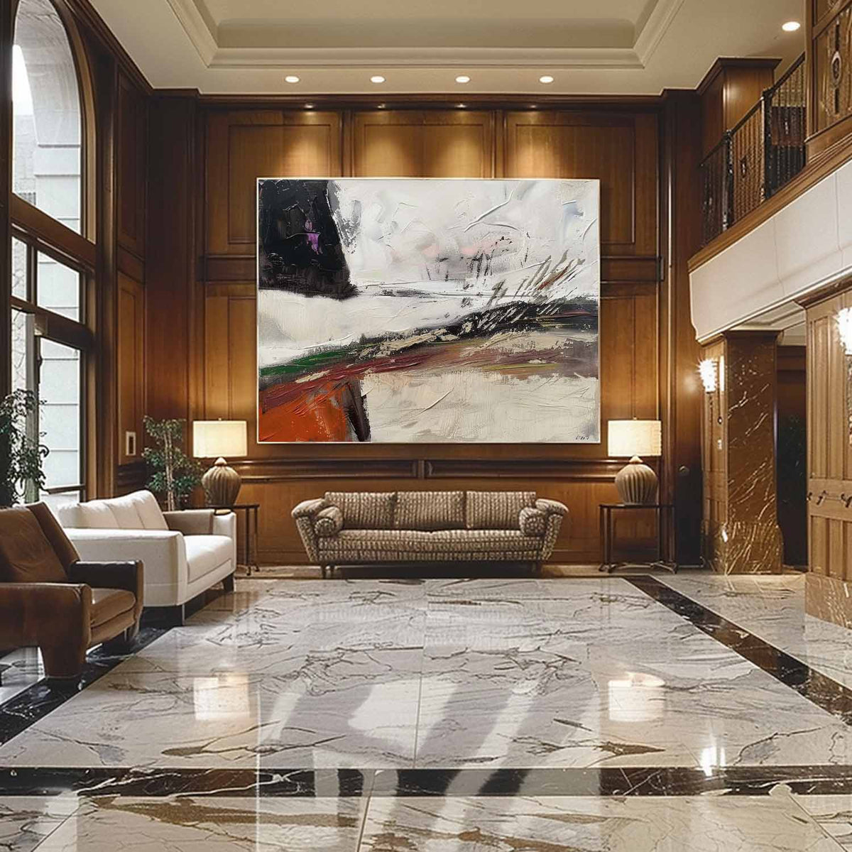 Wall Art Wabi-Sabi Winter Landscape Abstract