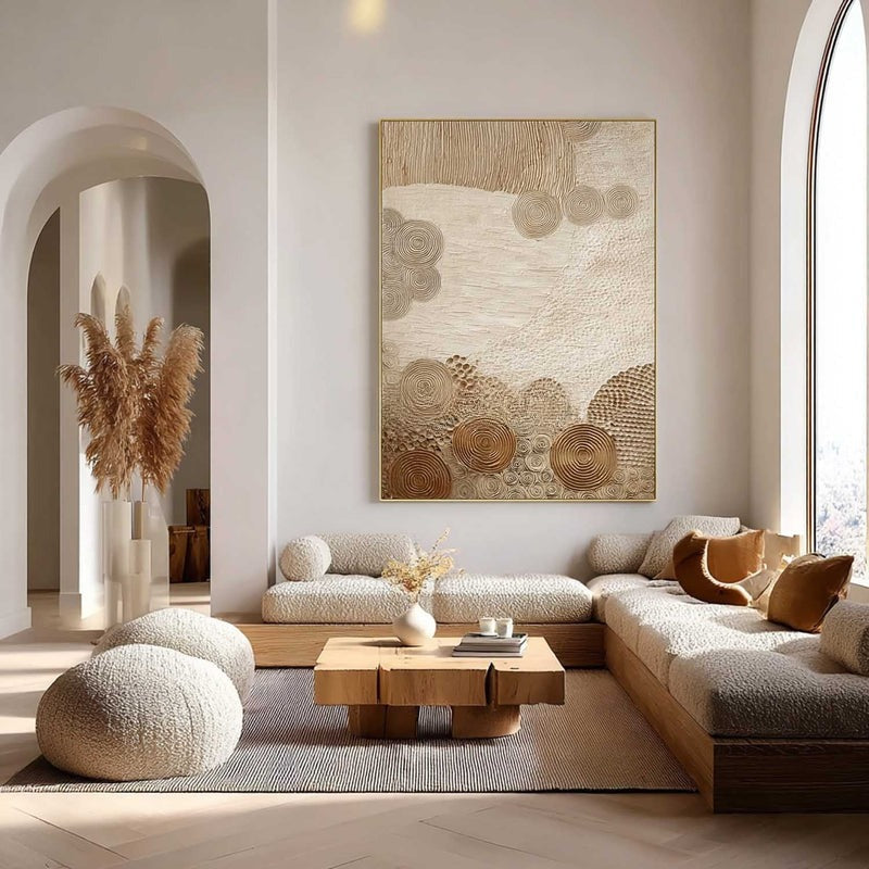 Wall Art Organic Flow Texture Bohemian Painting
