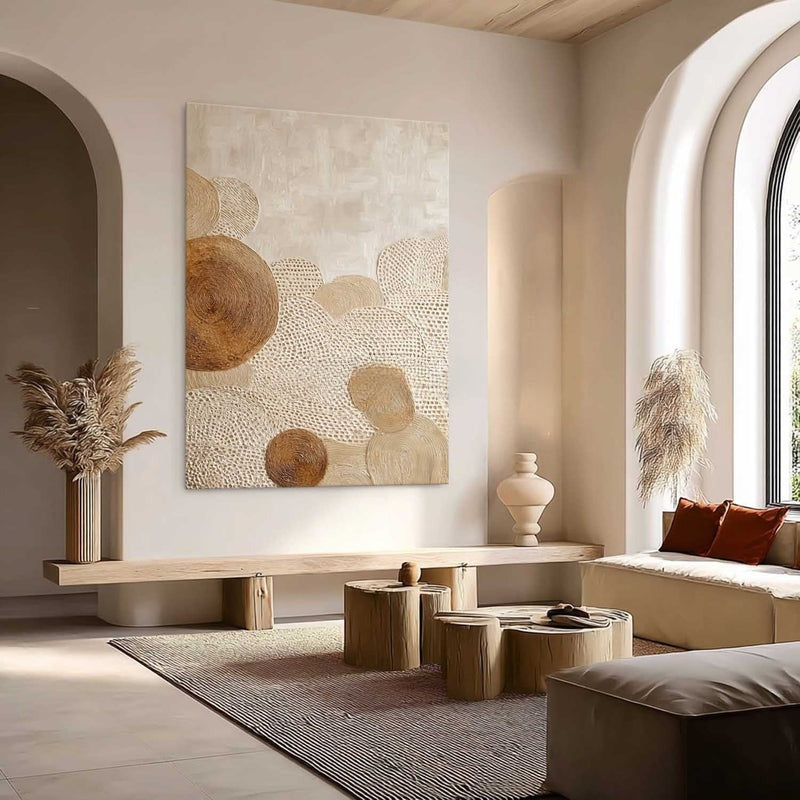 Wall Art Neutral Textured Oil Painting