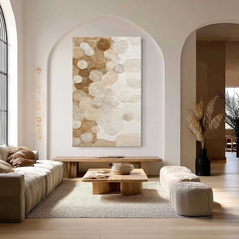 Wall Art Textured Block Impasto Bohemian