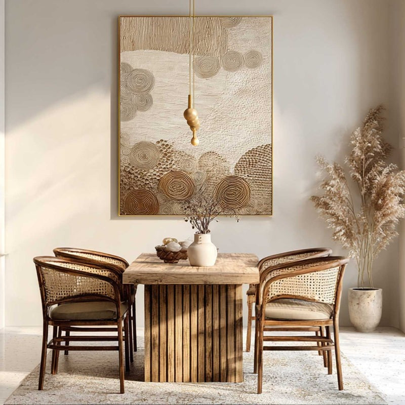 Wall Art Organic Flow Texture Bohemian Painting