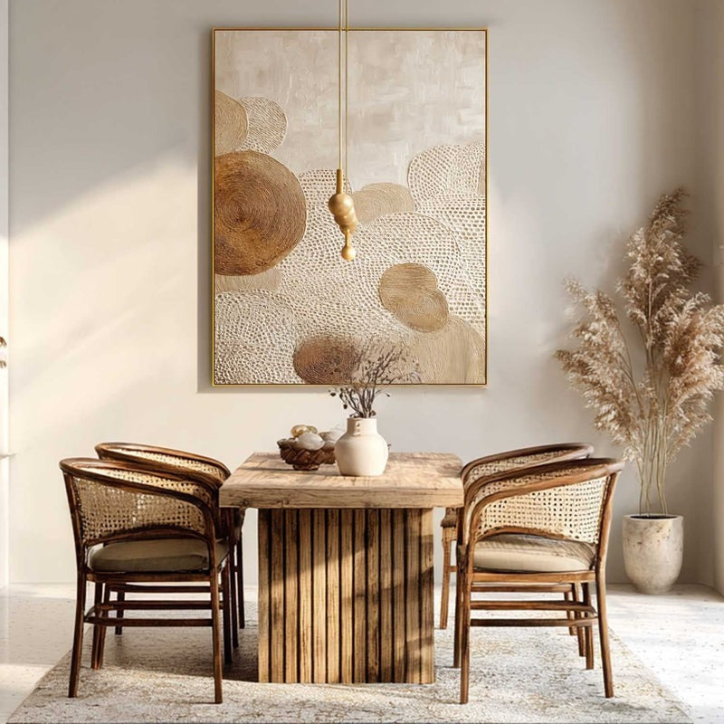 Wall Art Neutral Textured Oil Painting