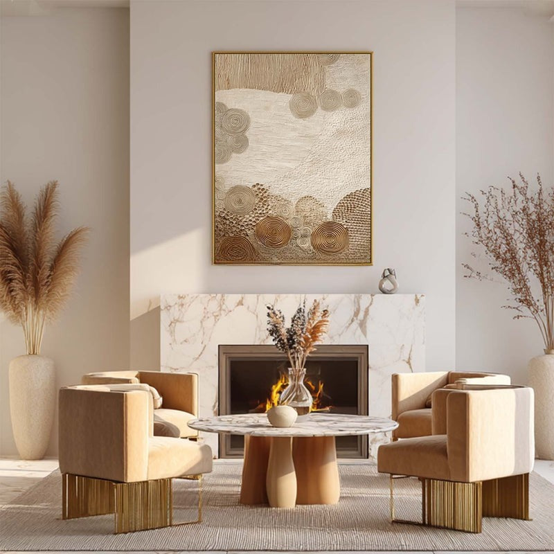Wall Art Organic Flow Texture Bohemian Painting