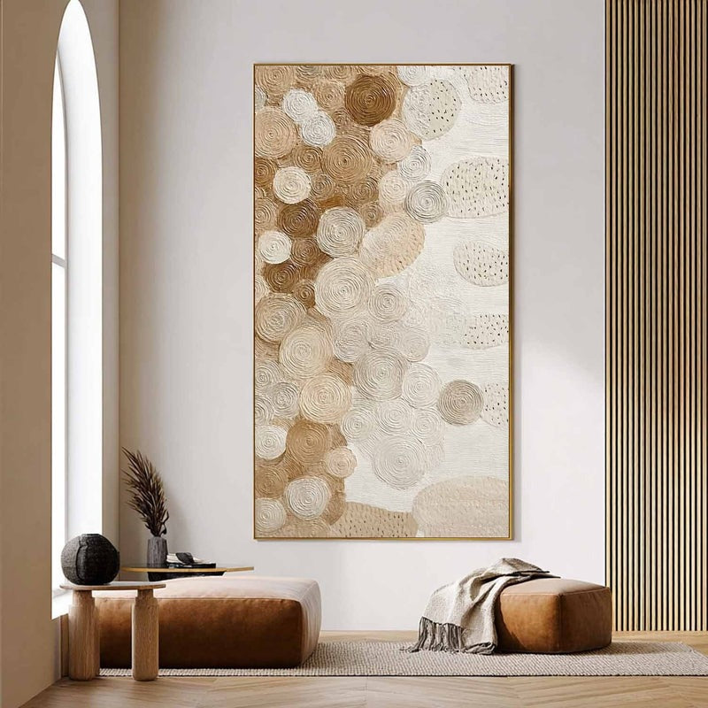 Wall Art Textured Block Impasto Bohemian