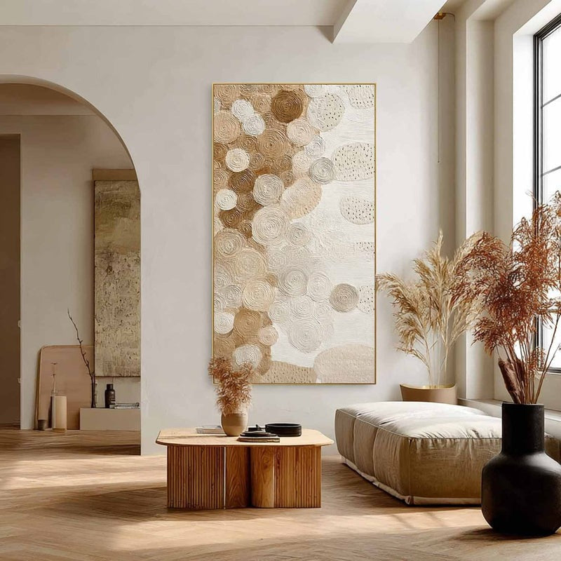 Wall Art Textured Block Impasto Bohemian