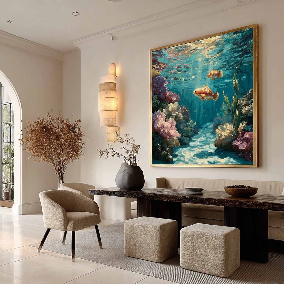Wall Art Underwater Coral Reef Tropical Fish
