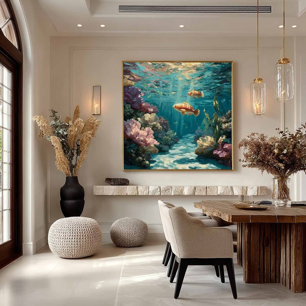 Wall Art Underwater Coral Reef Tropical Fish