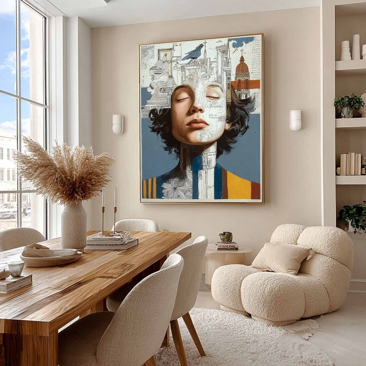 Surreal City Portrait Art Oil Painting - Neutralighting
