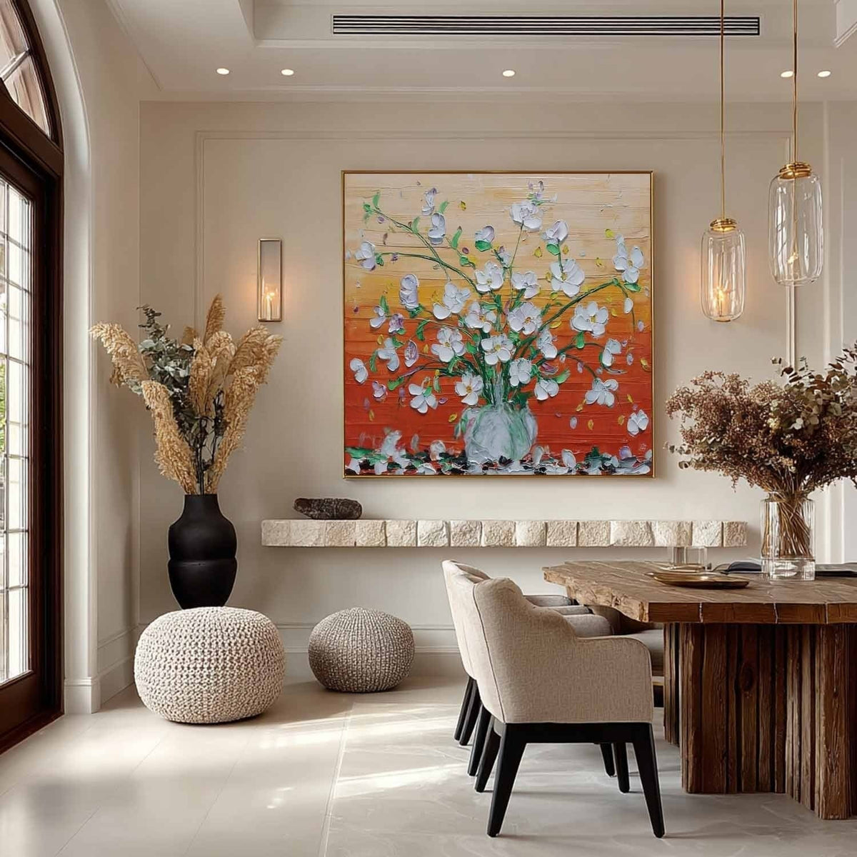 Floral Bouquet 3D Impasto Painting - Neutralighting