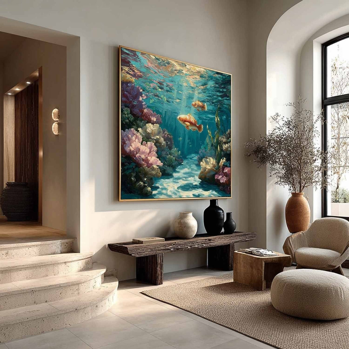 Wall Art Underwater Coral Reef Tropical Fish