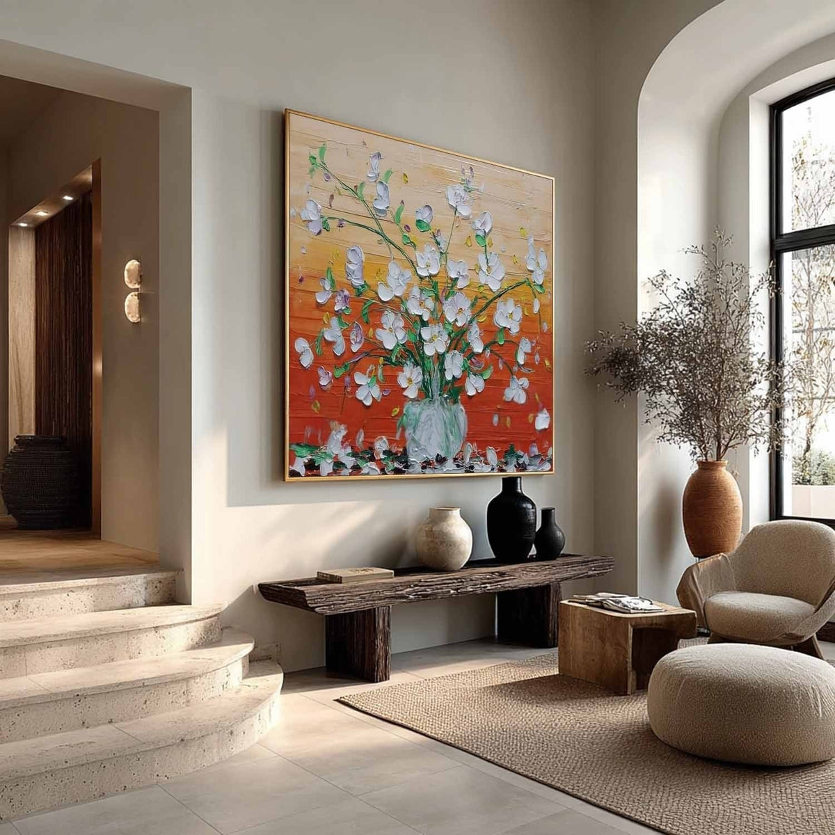 Floral Bouquet 3D Impasto Painting - Neutralighting