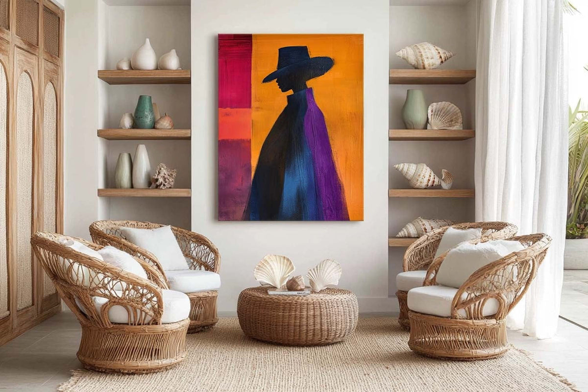 Wall Art Minimalist Silhouette Figure Gradient