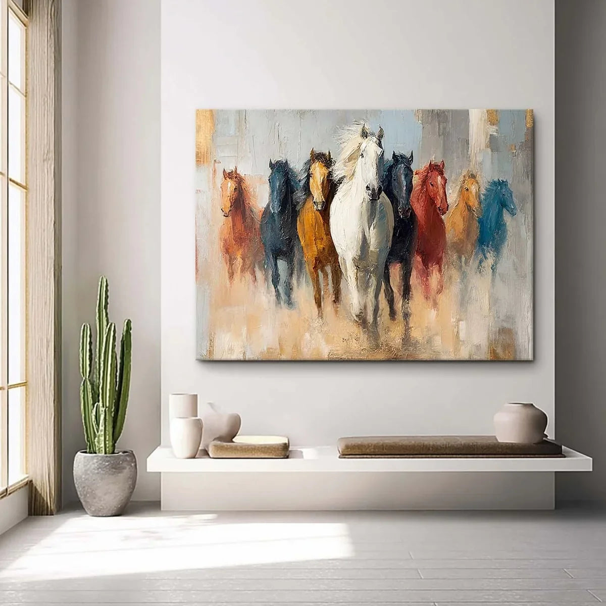 Wall Art Majestic Contemporary Running Horses