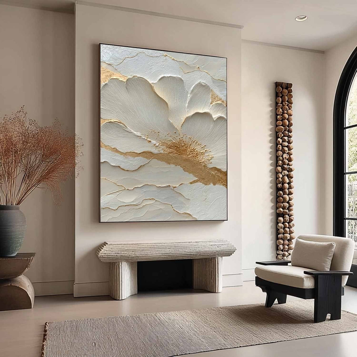 Wall Art Textured Floral Painting
