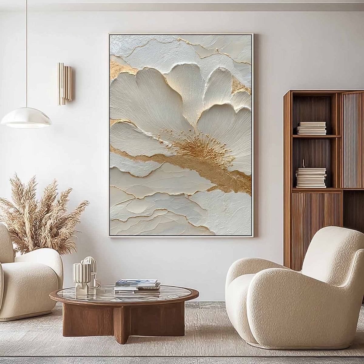 Wall Art Textured Floral Painting
