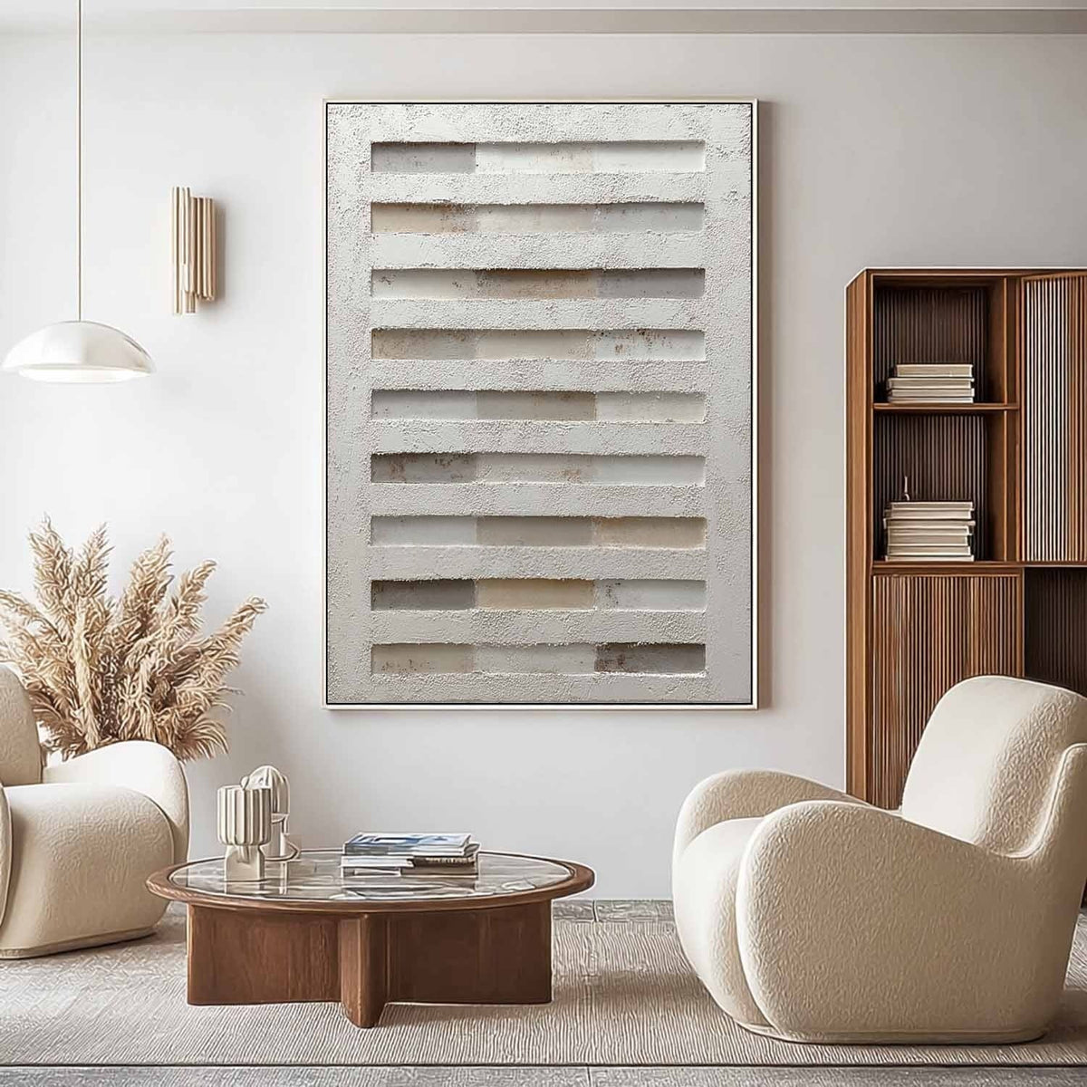 Wall Art Minimalist Textured Geometric