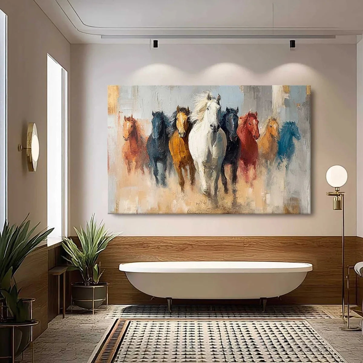 Wall Art Majestic Contemporary Running Horses