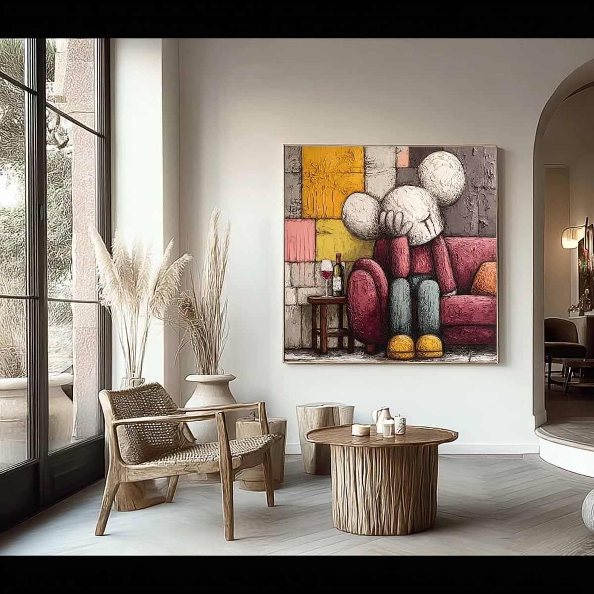 Kaws Style Pop Art Impasto Painting - Neutralighting