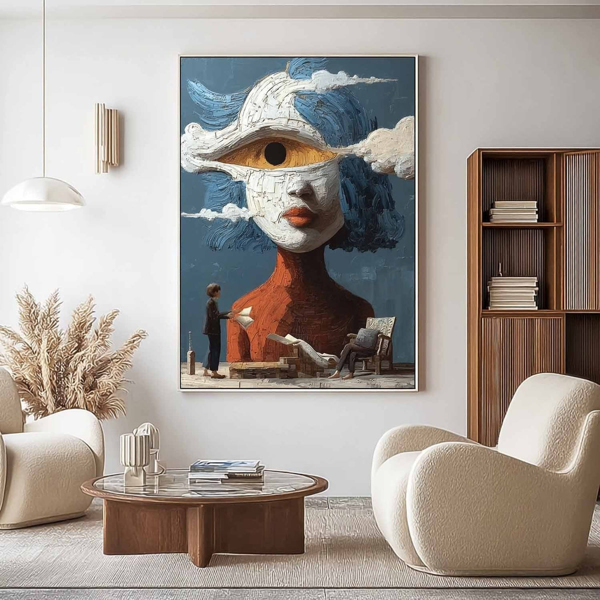 Surreal Eye Figure Art Oil Painting - Neutralighting