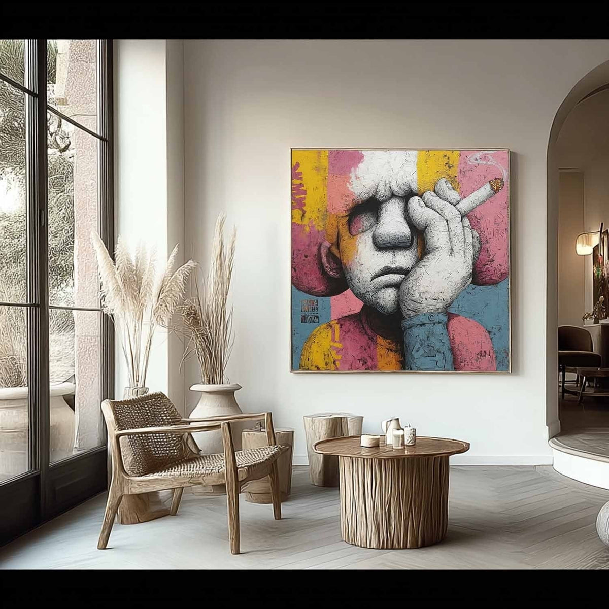 Melancholic Pop Art Impasto Painting - Neutralighting