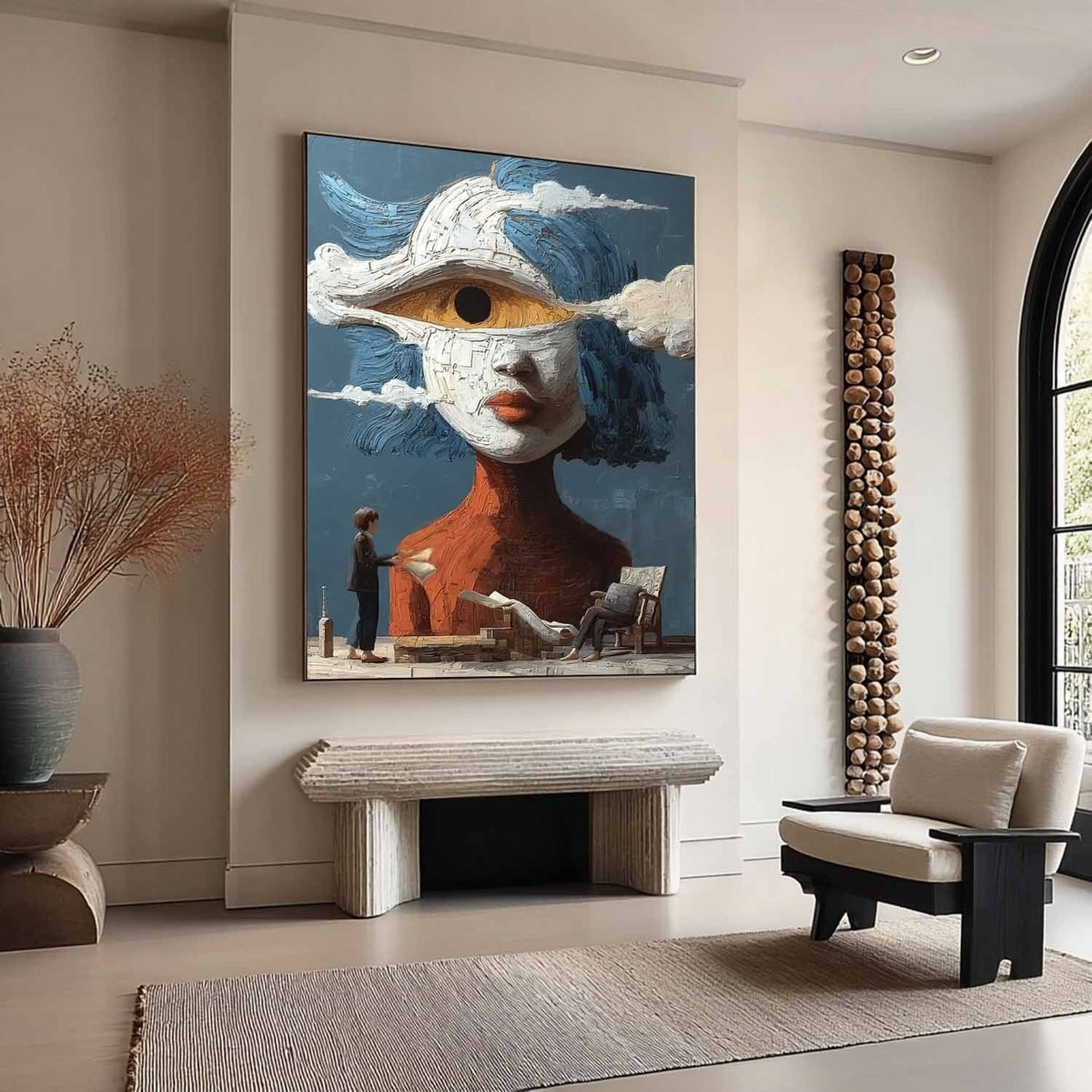 Surreal Eye Figure Art Oil Painting - Neutralighting