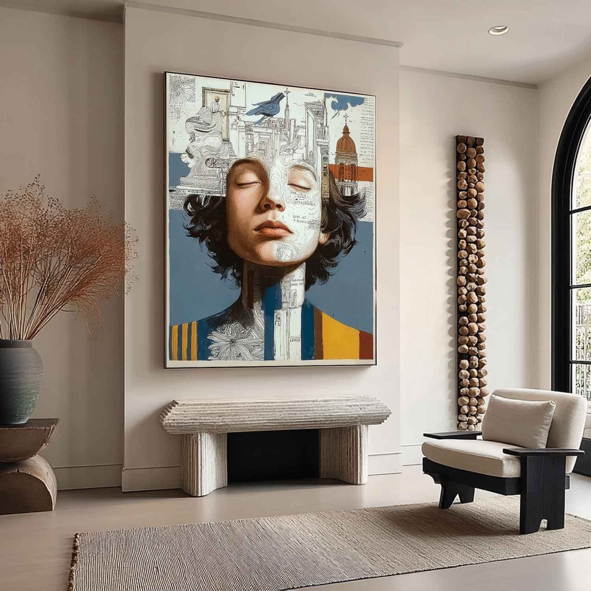 Surreal City Portrait Art Oil Painting - Neutralighting