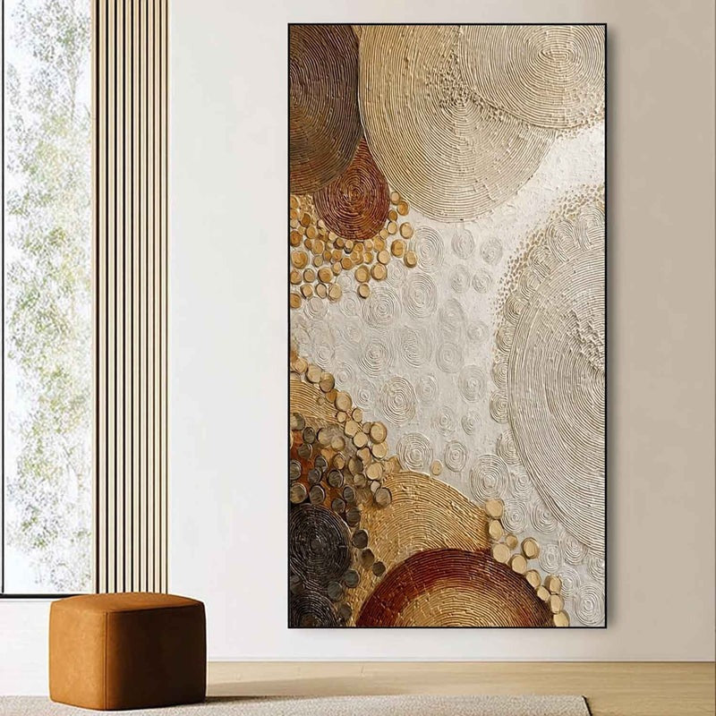 Wall Art Raised Dot Circle Texture Bohemian
